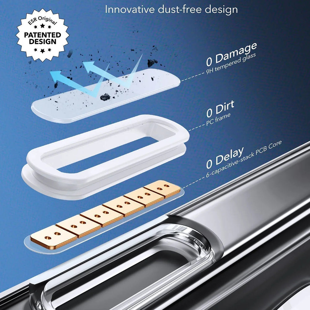 Pouzdro MagSafe pro Apple iPhone 16 Pro Max, ESR, Classic Hybrid Slide, Černě průhledné
