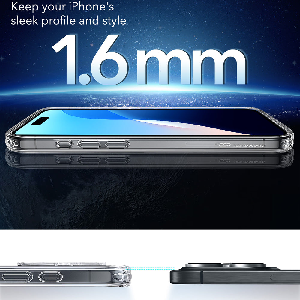 Pouzdro MagSafe pro Apple iPhone 16 Pro Max, ESR, Classic Hybrid, Průhledné