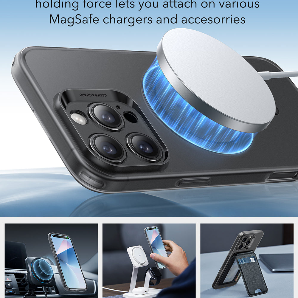 Pouzdro MagSafe pro Apple iPhone 16 Pro Max, ESR, Zero, Saténově černé
