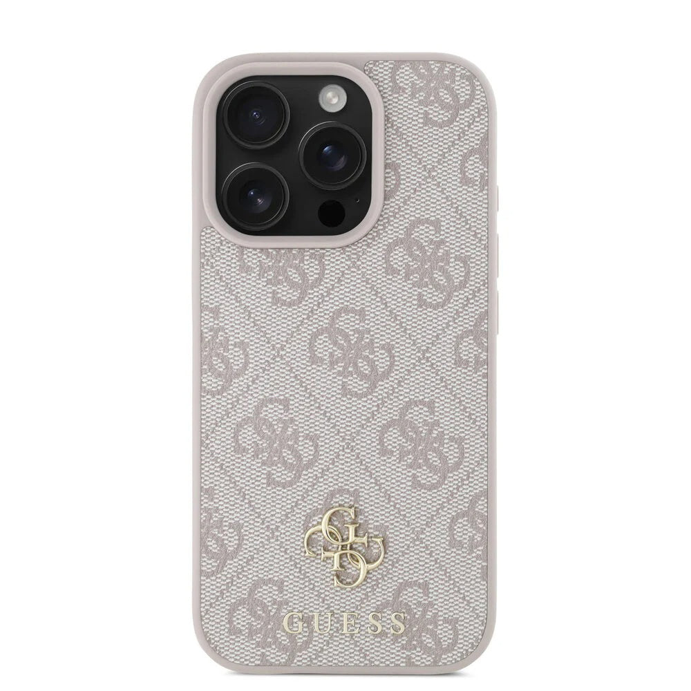 Pouzdro MagSafe pro Apple iPhone 16 Pro Max, Guess, 4G Classic, Růžové