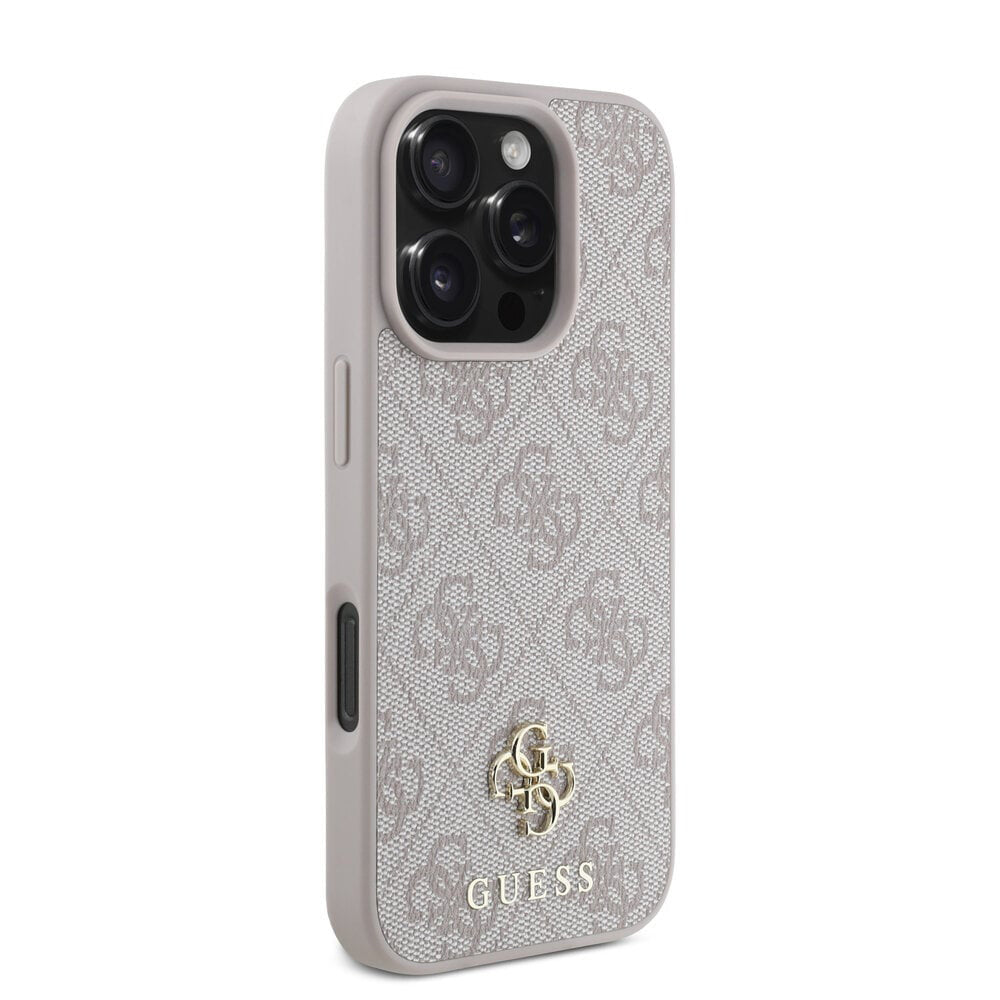 Pouzdro MagSafe pro Apple iPhone 16 Pro Max, Guess, 4G Classic, Růžové