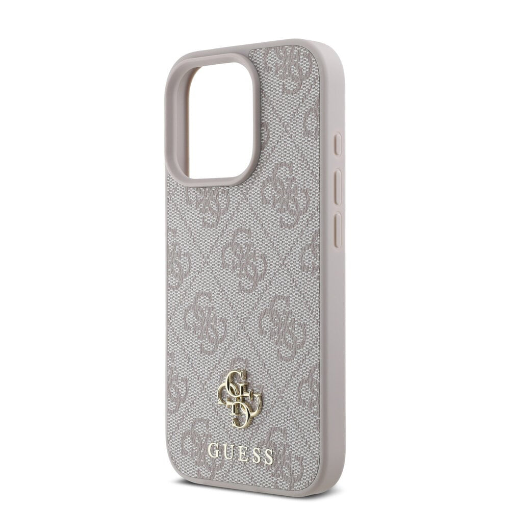 Pouzdro MagSafe pro Apple iPhone 16 Pro Max, Guess, 4G Classic, Růžové
