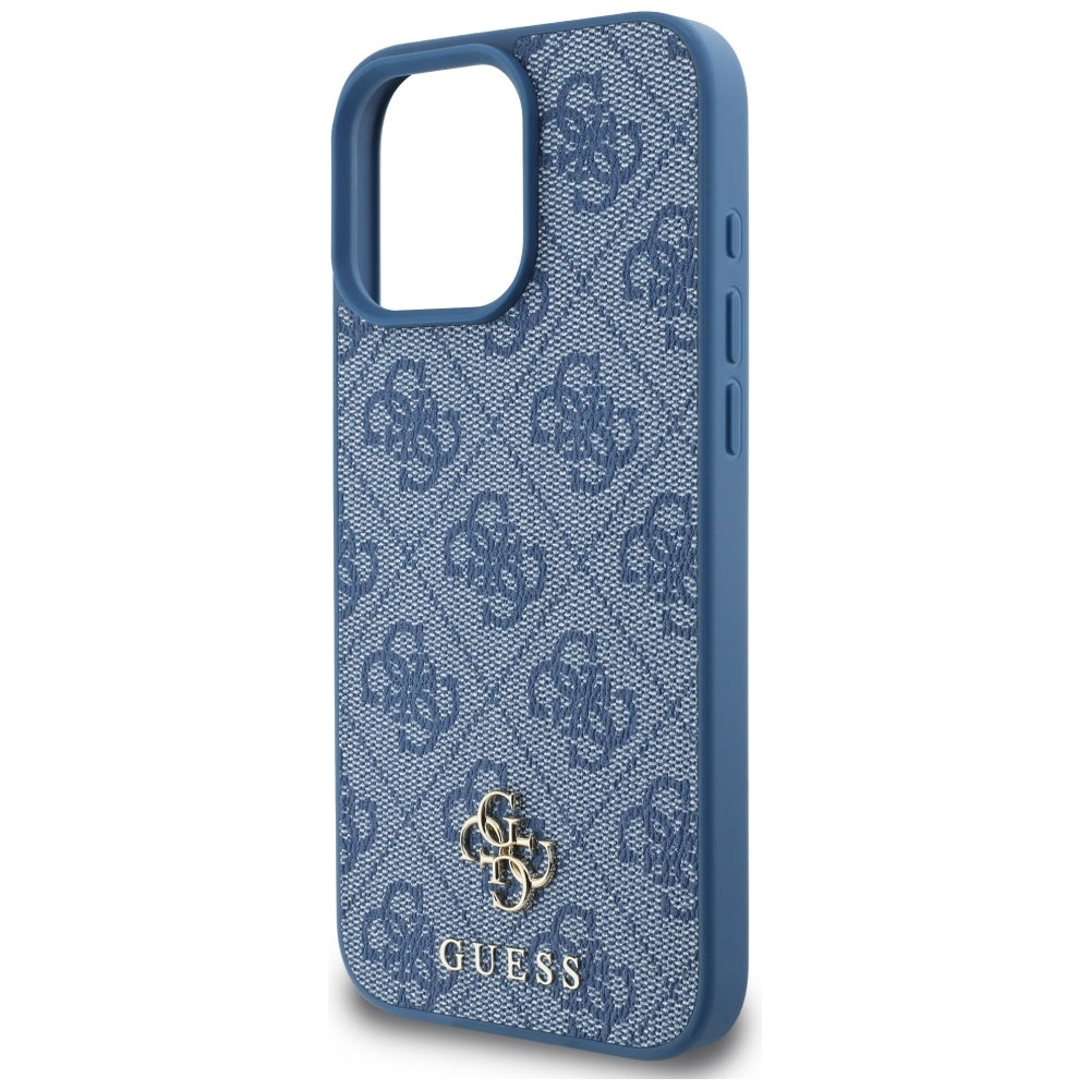 Pouzdro MagSafe pro Apple iPhone 16 Pro Max, Guess, 4G Small and Classic Logo, Modrá