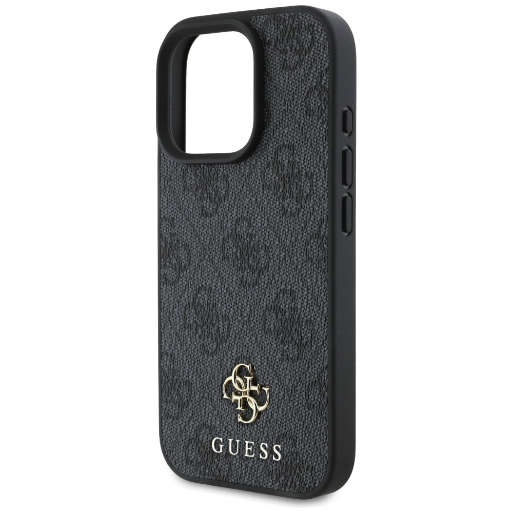 Pouzdro MagSafe pro Apple iPhone 16 Pro Max, Guess, 4G Small and Classic Logo, černé