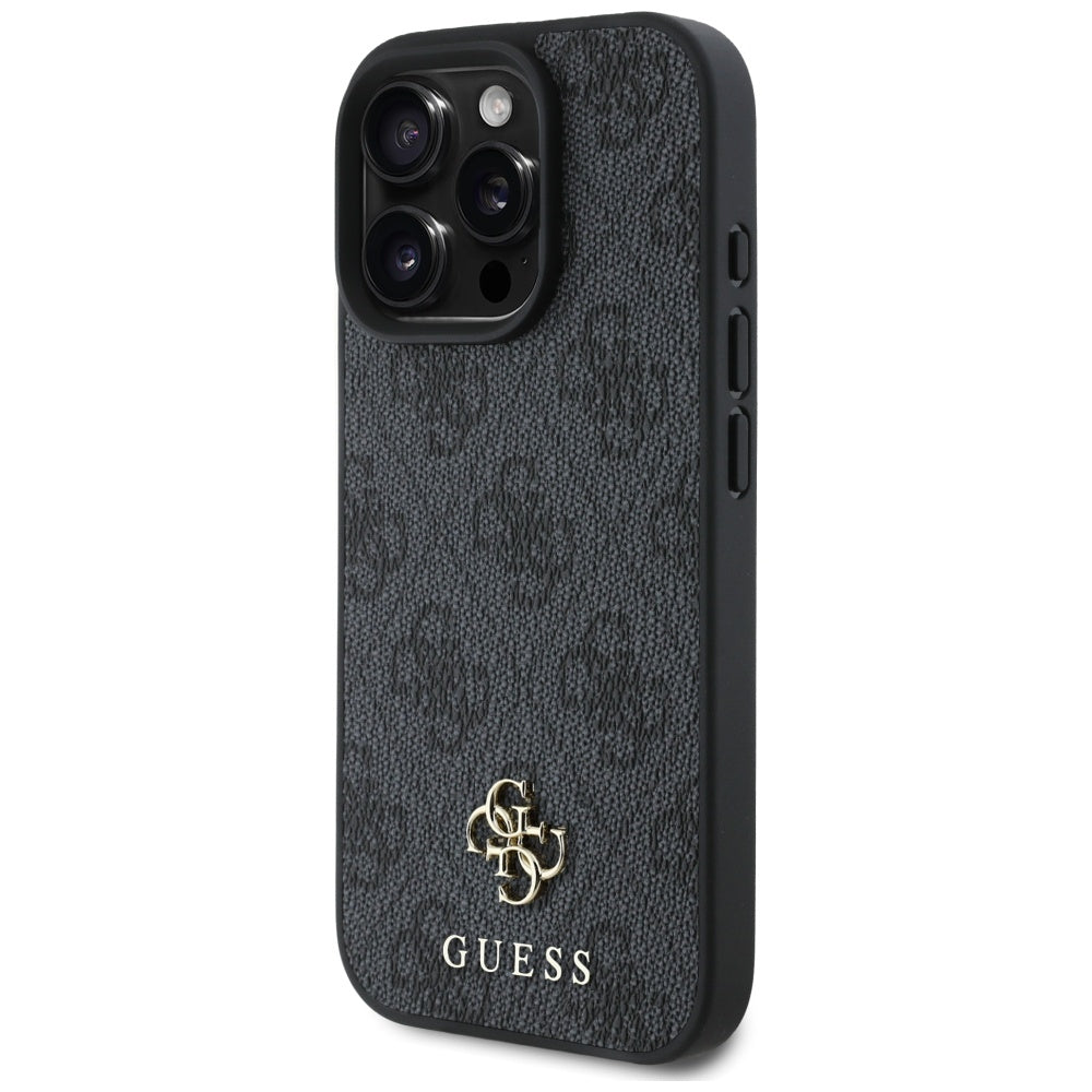 Pouzdro MagSafe pro Apple iPhone 16 Pro Max, Guess, 4G Small and Classic Logo, černé