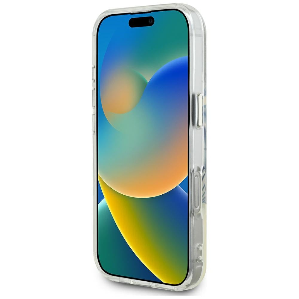 Pouzdro MagSafe pro Apple iPhone 16 Pro Max, Guess, IML Metal Colored Circle, šedé