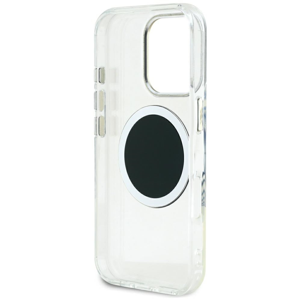 Pouzdro MagSafe pro Apple iPhone 16 Pro Max, Guess, IML Metal Colored Circle, Černá