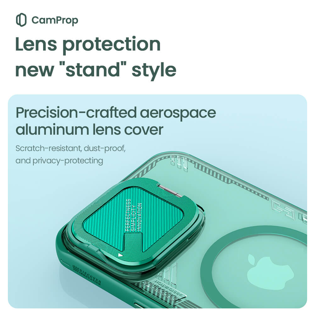 MagSafe pouzdro pro Apple iPhone 16 Pro Max, Nillkin, Iceblade Prop (bez výřezu na kameru), zelené
