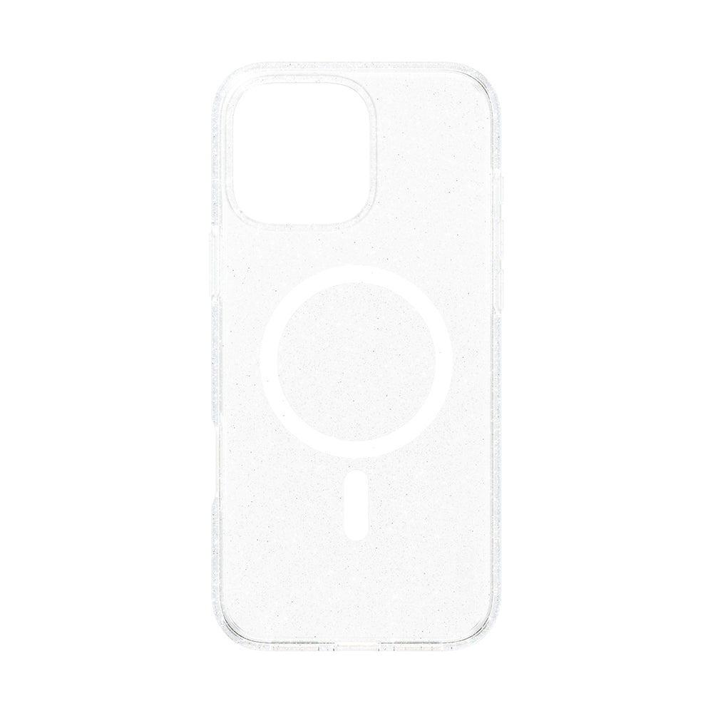 Pouzdro MagSafe pro Apple iPhone 16 Pro Max, PanzerGlass, Care Urban Combat Star Lit, Bílá Transparentní
