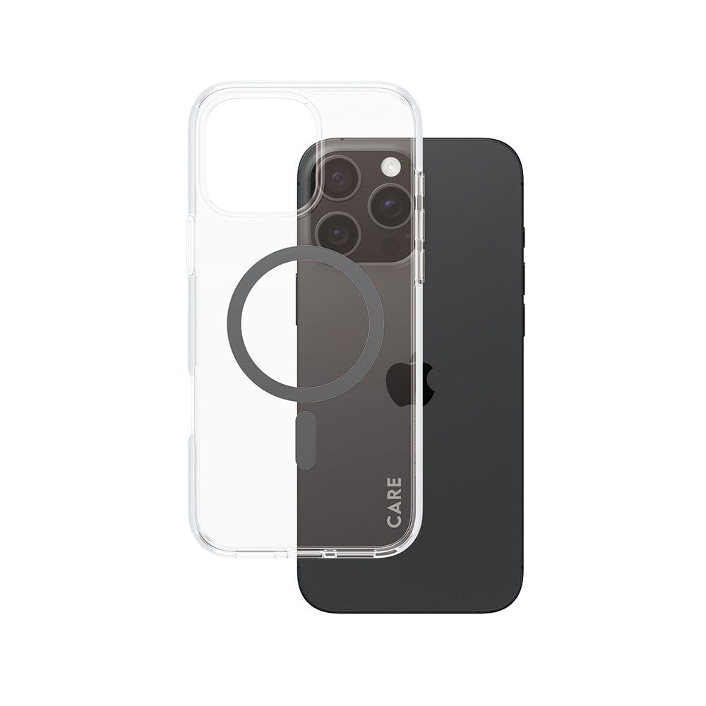 Pouzdro MagSafe pro Apple iPhone 16 Pro Max, PanzerGlass, Care Urban Combat, Černá Transparentní