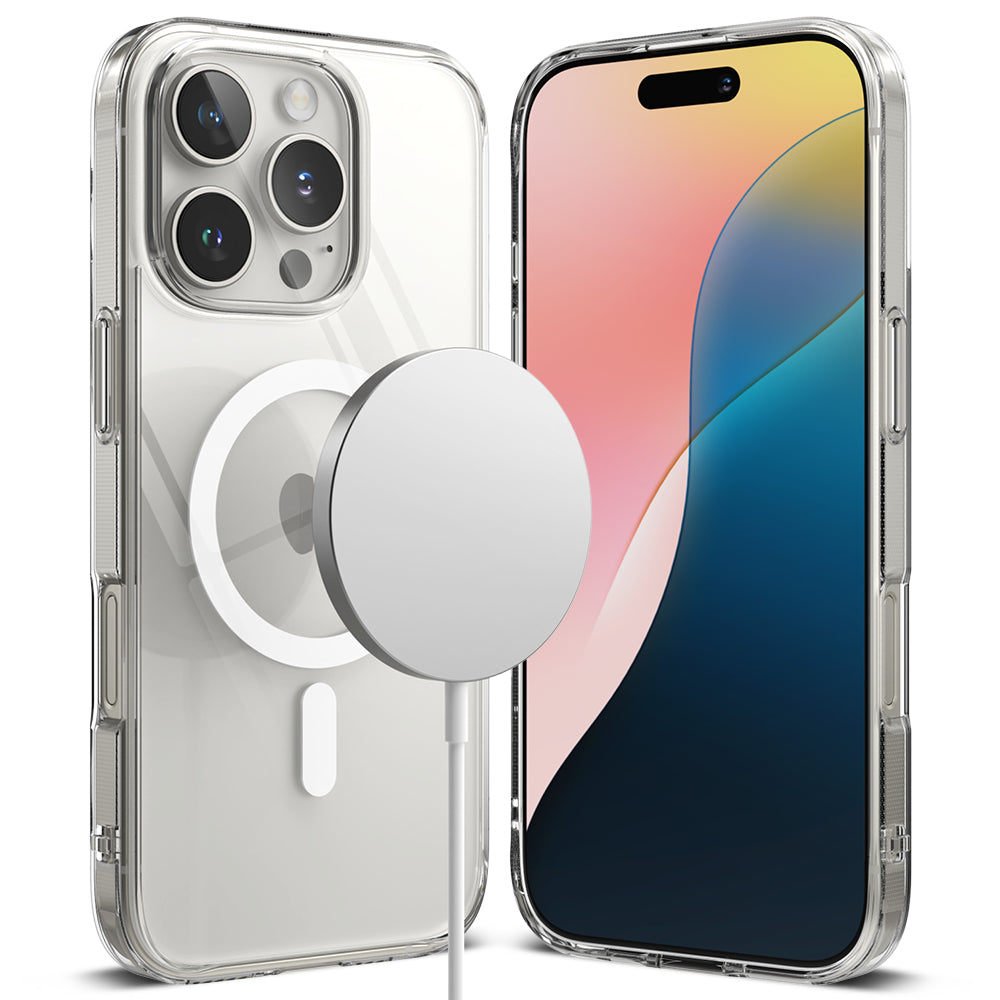 MagSafe pouzdro pro Apple iPhone 16 Pro Max, Ringke, Fusion, průhledné