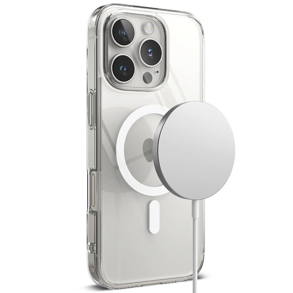 MagSafe pouzdro pro Apple iPhone 16 Pro Max, Ringke, Fusion, průhledné