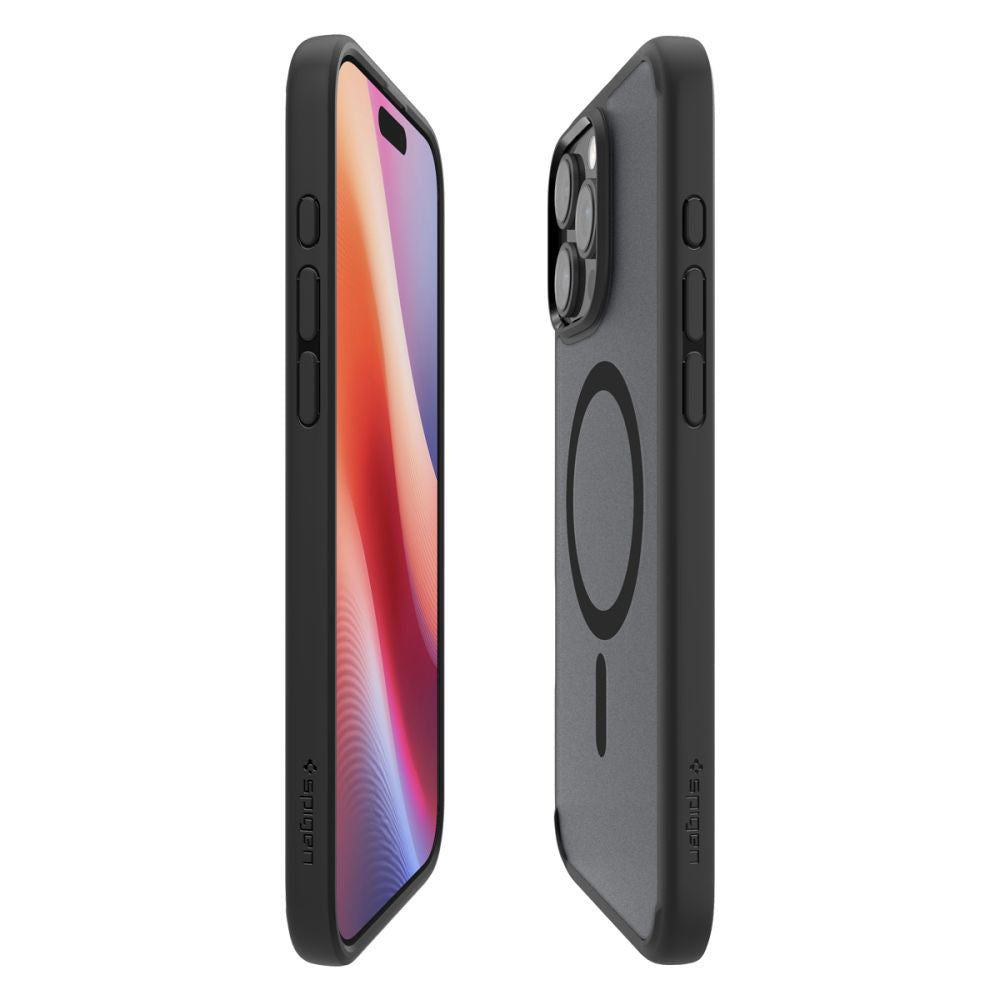 MagSafe pouzdro pro Apple iPhone 16 Pro Max, Spigen, Ultra Hybrid, Černá Satinovaná ACS08003