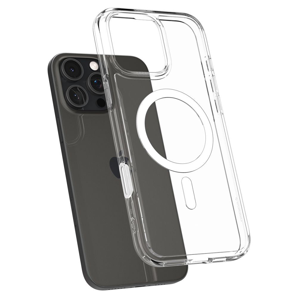 Pouzdro MagSafe pro Apple iPhone 16 Pro Max, Spigen, Ultra Hybrid T, Bílá ACS08505