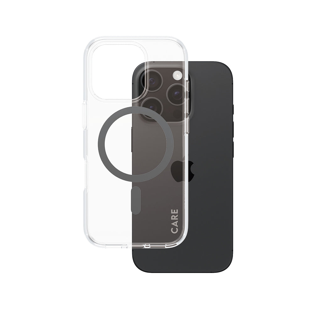Pouzdro MagSafe pro Apple iPhone 16 Pro, PanzerGlass, Care Urban Combat, Černá Transparentní