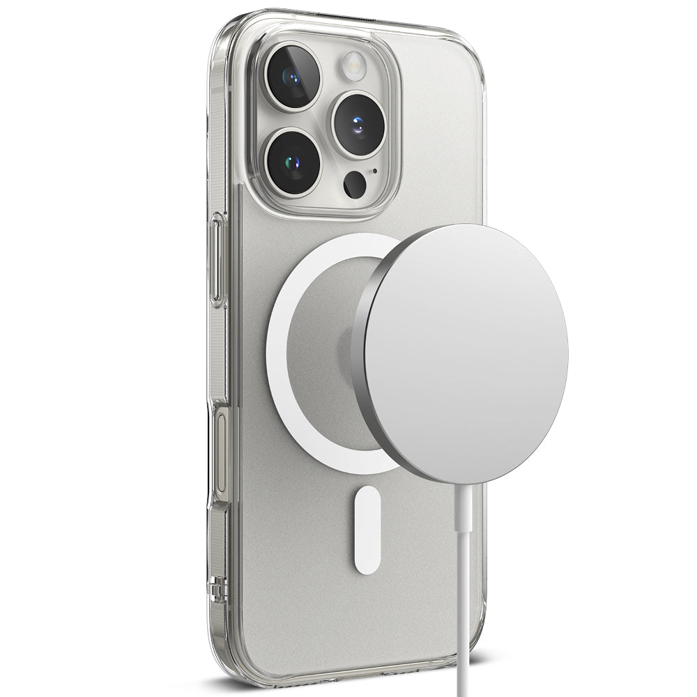 MagSafe pouzdro pro Apple iPhone 16 Pro, Ringke, Fusion, Matná průhledná