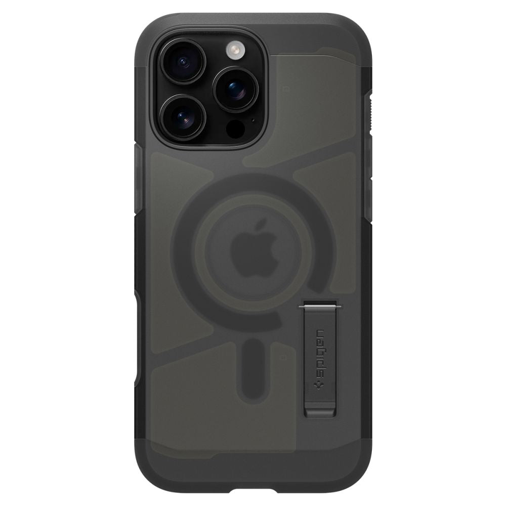 Pouzdro MagSafe pro Apple iPhone 16 Pro, Spigen, Tough Armor, Saténově černé ACS09072