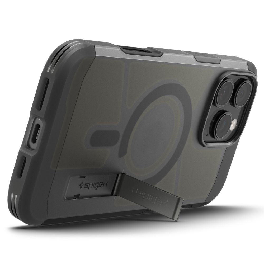 Pouzdro MagSafe pro Apple iPhone 16 Pro, Spigen, Tough Armor, Saténově černé ACS09072