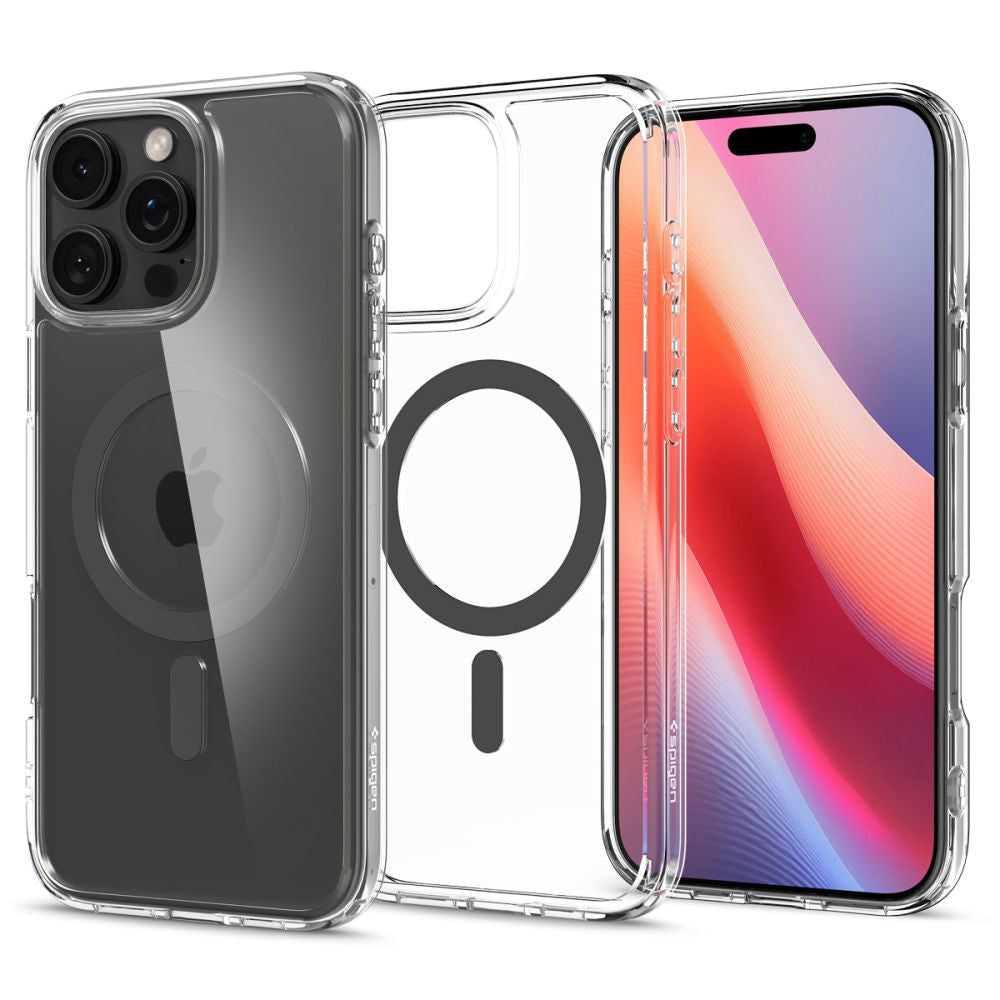 Pouzdro MagSafe pro Apple iPhone 16 Pro, Spigen, Ultra Hybrid, Černé