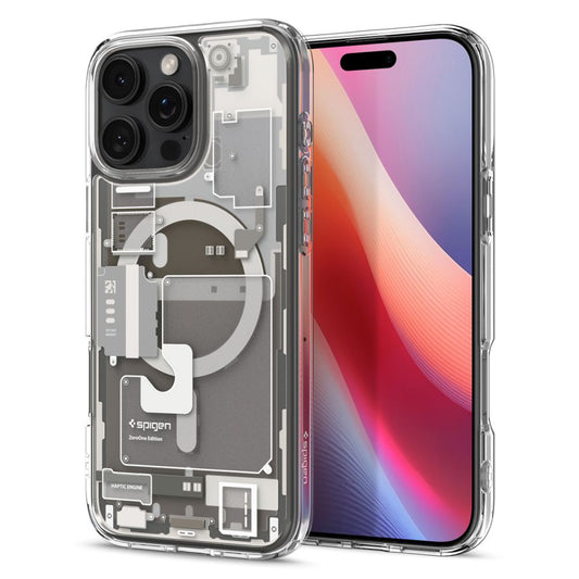 Pouzdro MagSafe pro Apple iPhone 16 Pro, Spigen, Ultra Hybrid Zero One, Béžová ACS08137