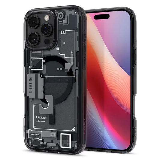 Pouzdro MagSafe pro Apple iPhone 16 Pro, Spigen, Ultra Hybrid Zero One, Matně černé ACS08135