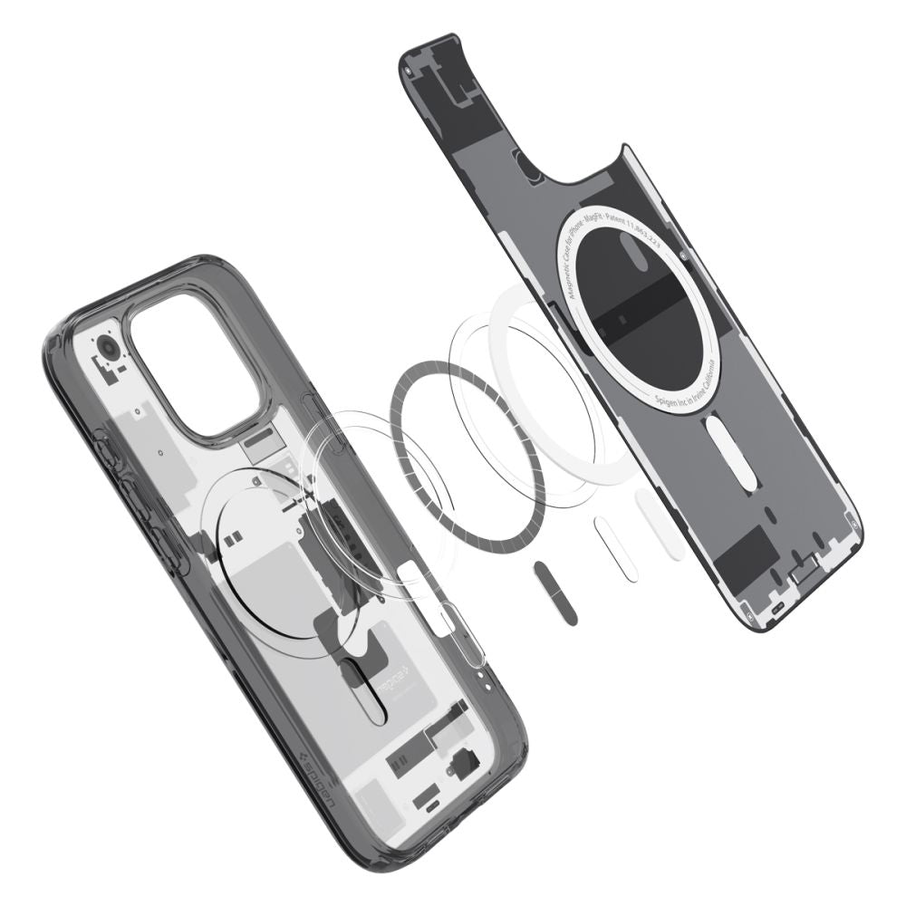 Pouzdro MagSafe pro Apple iPhone 16 Pro, Spigen, Ultra Hybrid Zero One, Matně černé ACS08135