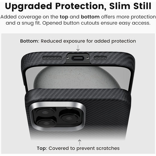 MagSafe pouzdro pro Apple iPhone 16 Pro, Techsuit, Aramidové vlákno, Černá