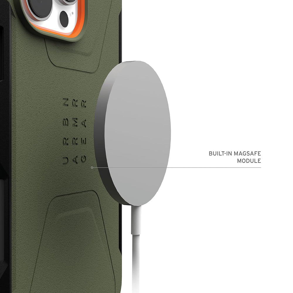 Pouzdro MagSafe pro Apple iPhone 16 Pro, Urban Armor Gear, Civilian, Zelená