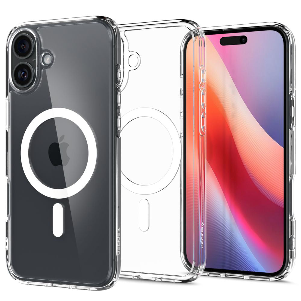 Pouzdro MagSafe pro Apple iPhone 16, Spigen, Ultra Hybrid, Bílá ACS08205