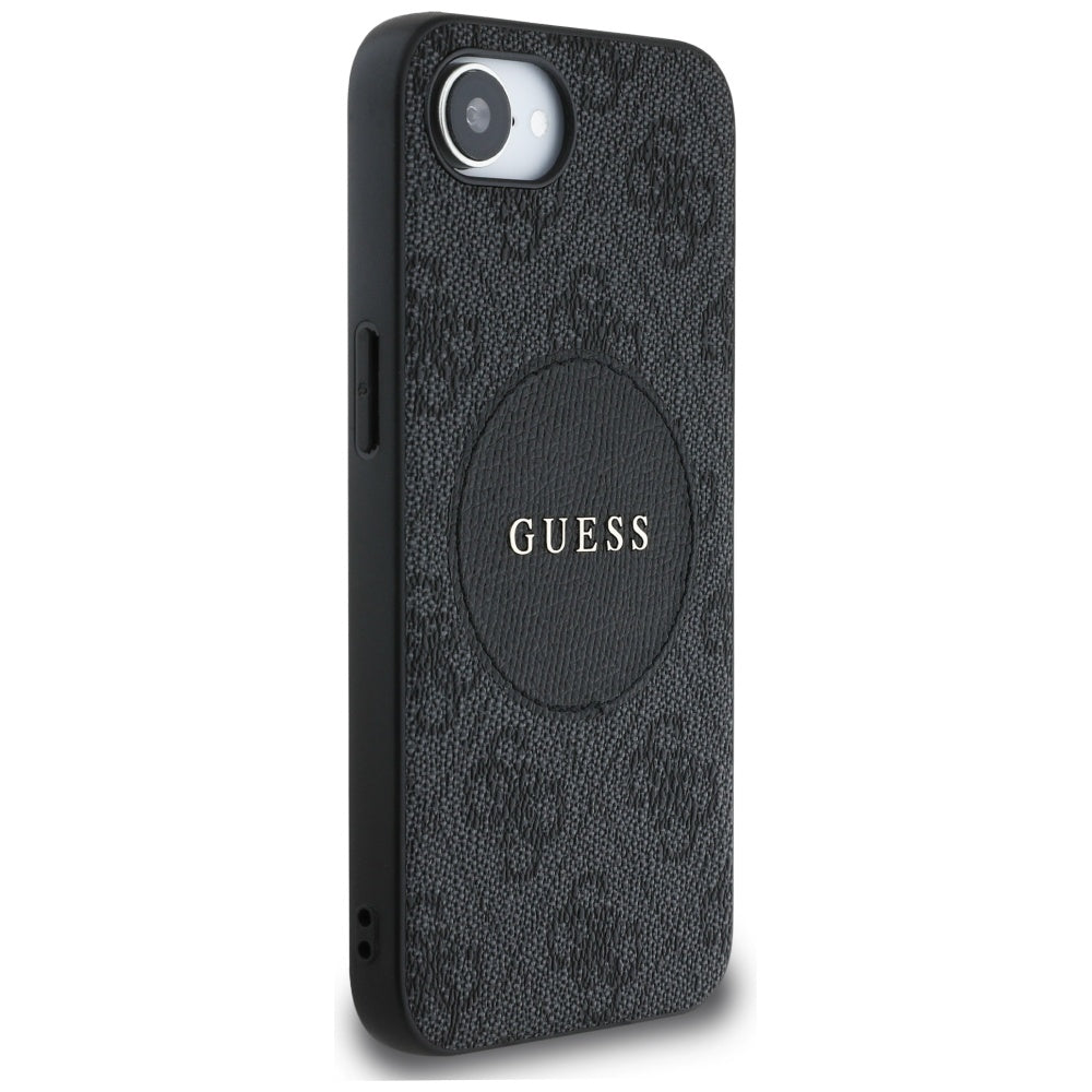 Pouzdro MagSafe pro Apple iPhone 17e / 16e, Guess, 4G Circle Classic Logo, Černá