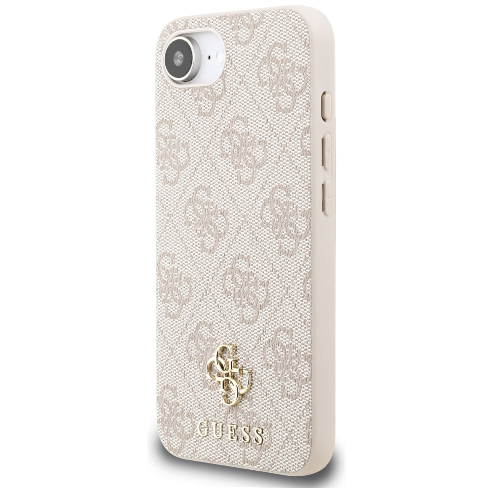 Pouzdro MagSafe pro Apple iPhone 17e / 16e, Guess, 4G Classic, Růžové