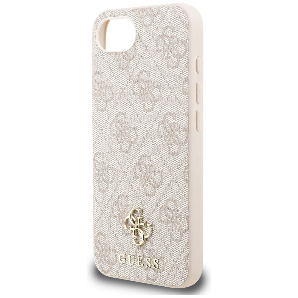 Pouzdro MagSafe pro Apple iPhone 17e / 16e, Guess, 4G Classic, Růžové