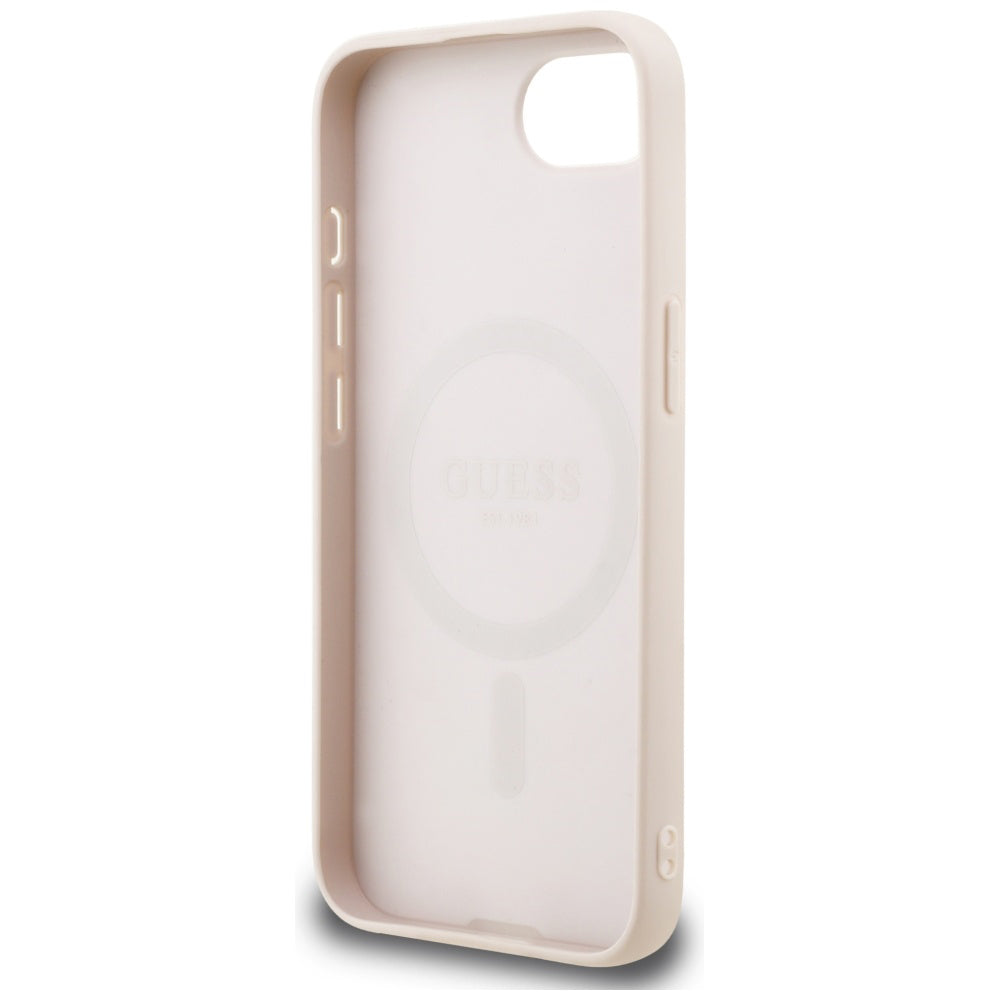 Pouzdro MagSafe pro Apple iPhone 17e / 16e, Guess, 4G Classic, Růžové