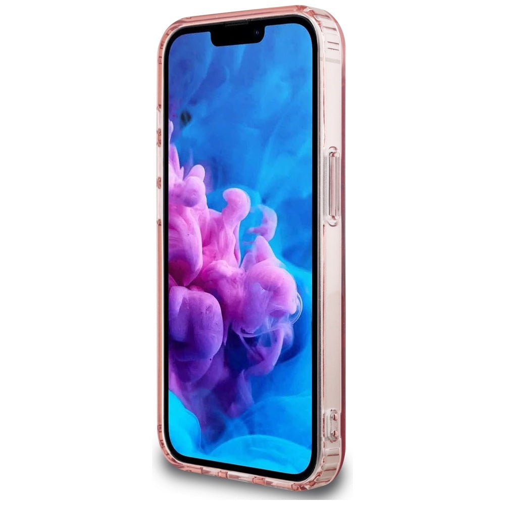 Pouzdro MagSafe pro Apple iPhone 17e / 16e, Guess, IML Glitter Circle, Růžové