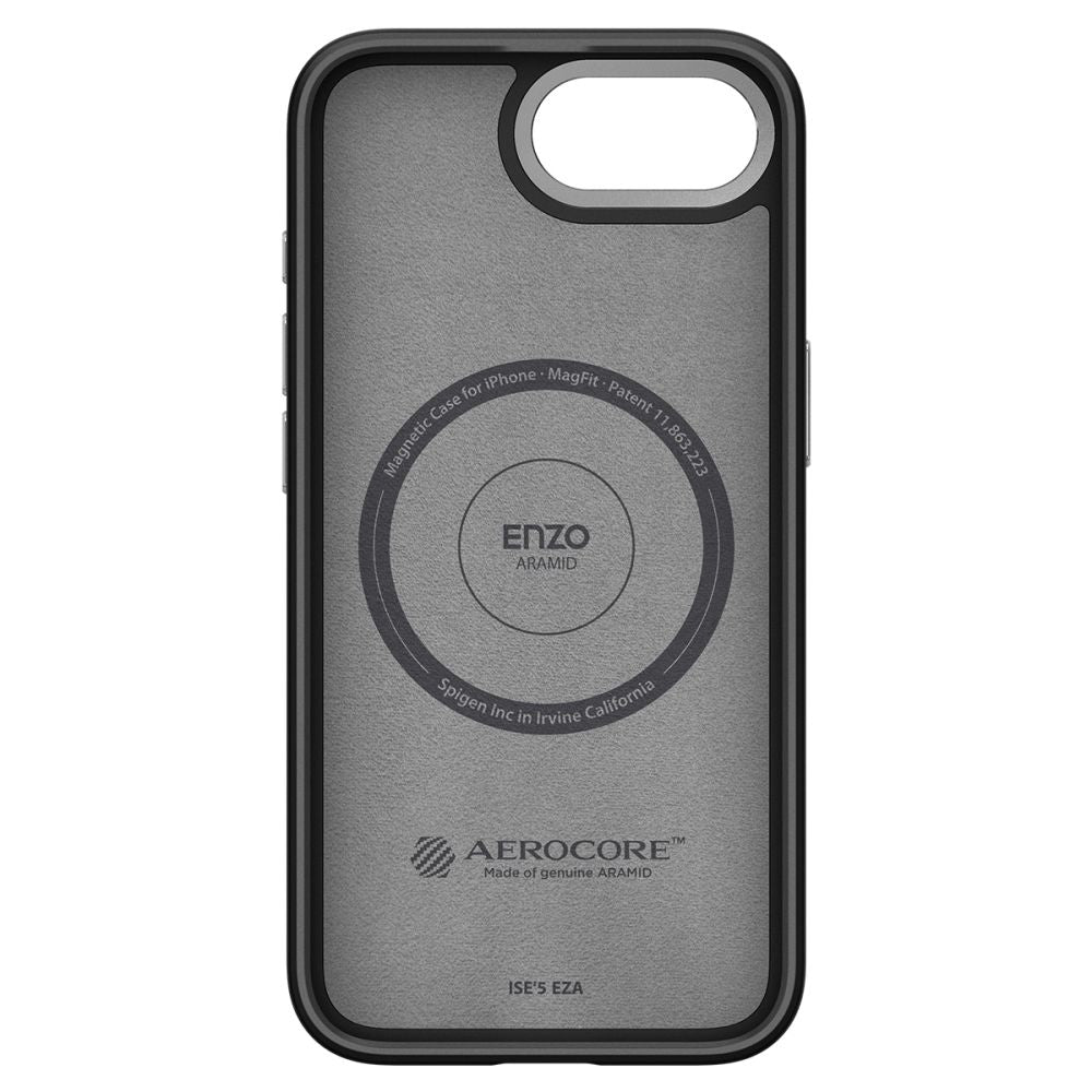 Pouzdro MagSafe pro Apple iPhone 17e / 16e, Spigen, Enzo Aramid, Matně černé