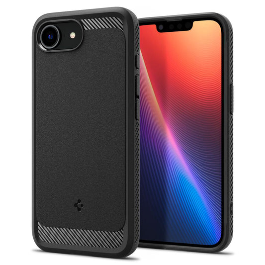 Pouzdro MagSafe pro Apple iPhone 17e / 16e, Spigen, Rugged Armor, Matně černé