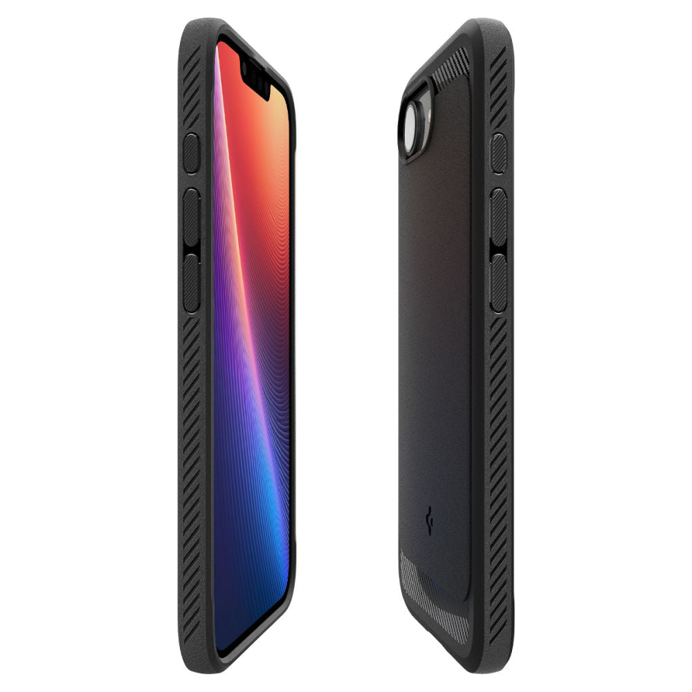 Pouzdro MagSafe pro Apple iPhone 17e / 16e, Spigen, Rugged Armor, Matně černé