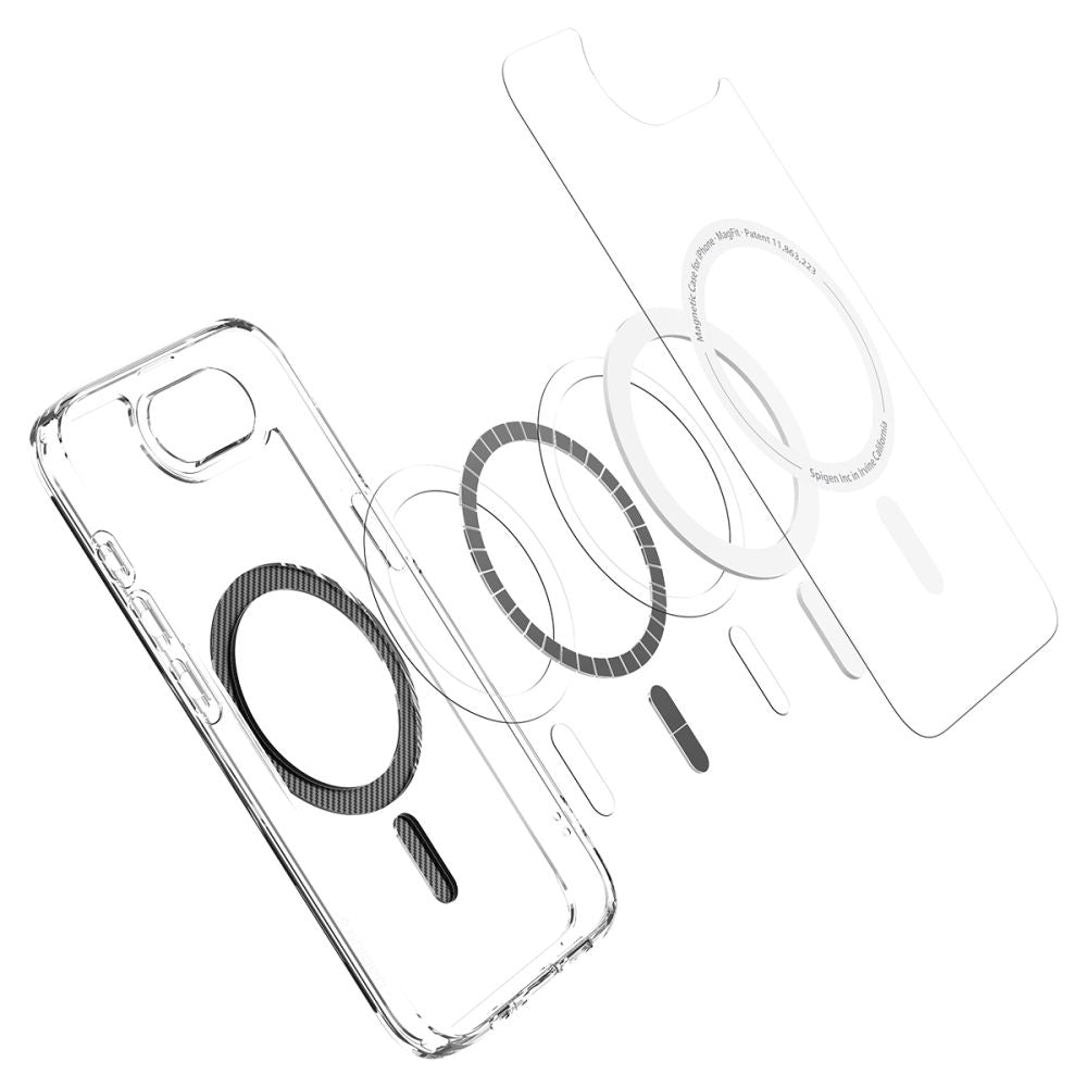 MagSafe Case for Apple iPhone 17e / 16e, Spigen, Ultra Hybrid Carbon, Transparent ACS09140