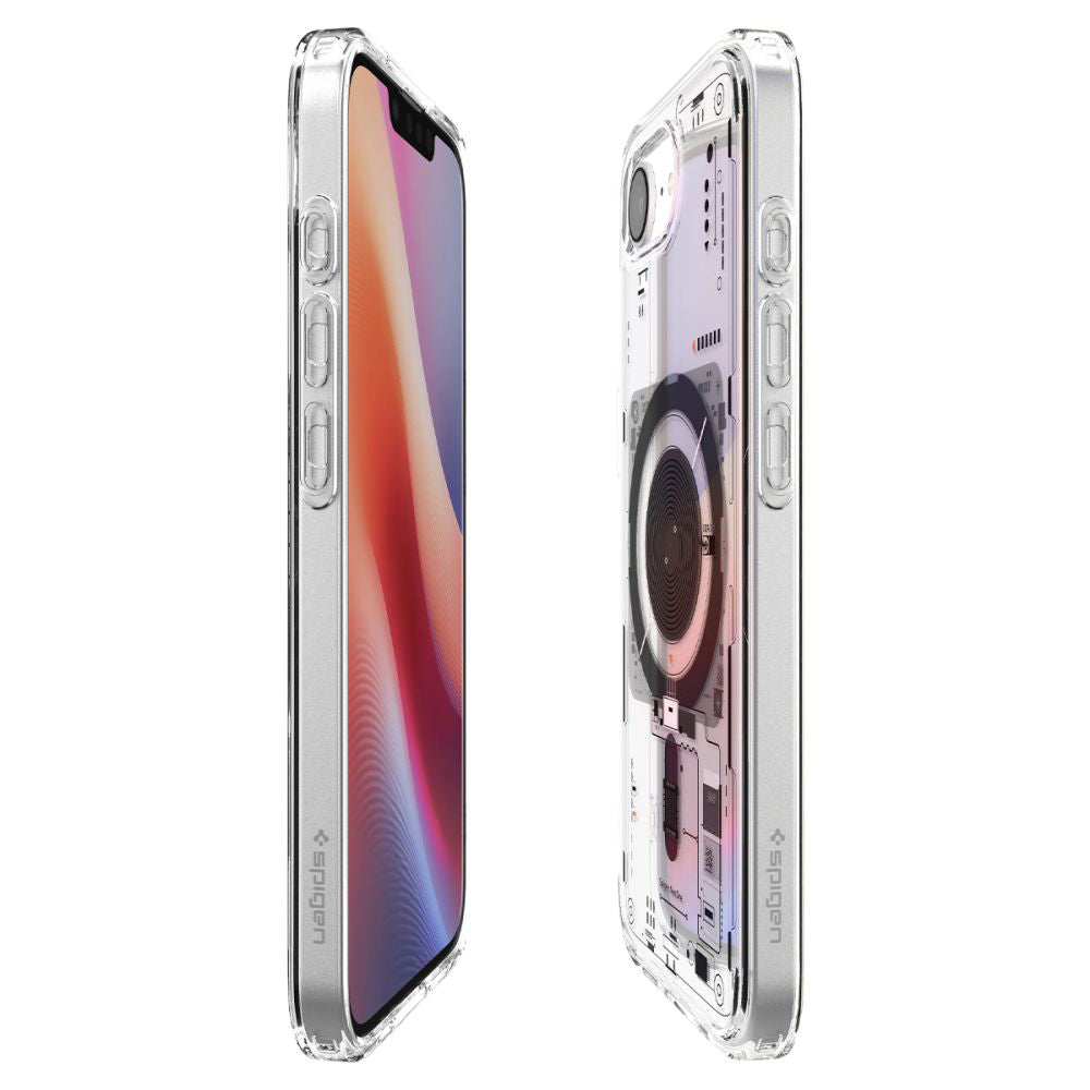 Pouzdro MagSafe pro Apple iPhone 17e / 16e, Spigen, Ultra Hybrid Neo One, Průhledné