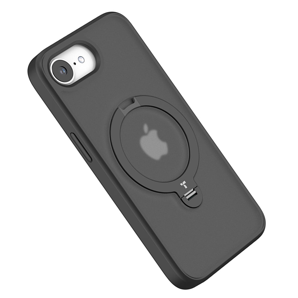 Pouzdro MagSafe pro Apple iPhone 17e / 16e, Torras, Ostand Spin, Černá