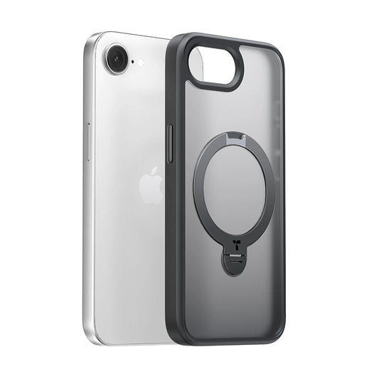 Pouzdro MagSafe pro Apple iPhone 17e / 16e, Torras, Ostand Spin, Černá