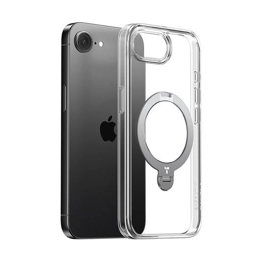 Pouzdro MagSafe pro Apple iPhone 17e / 16e, Torras, Ostand Spin, Průhledné