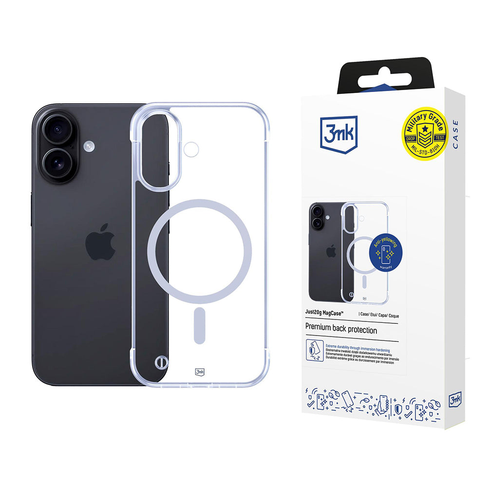 MagSafe pouzdro pro Apple iPhone 17, 3MK, Jen 20g, Průhledné