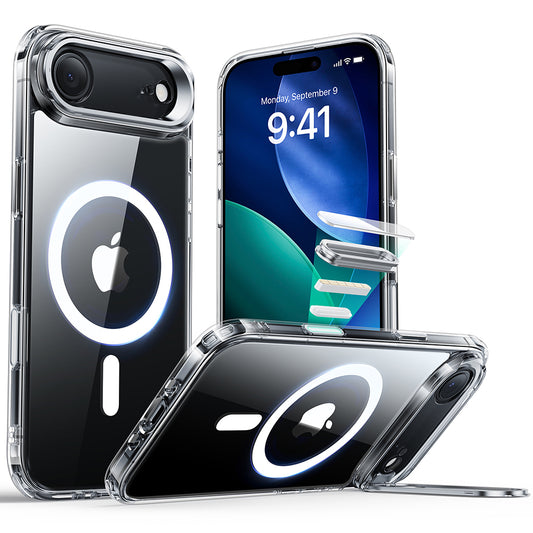 Pouzdro MagSafe pro Apple iPhone 17 Air, ESR, Classic Hybrid Kickstand, Průhledné