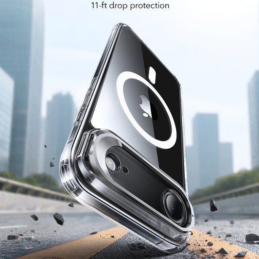 Pouzdro MagSafe pro Apple iPhone 17 Air, ESR, Classic Hybrid Kickstand, Průhledné
