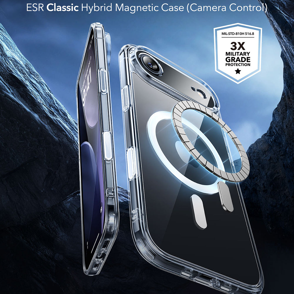 Pouzdro MagSafe pro Apple iPhone 17 Air, ESR, Classic Hybrid, Průhledné