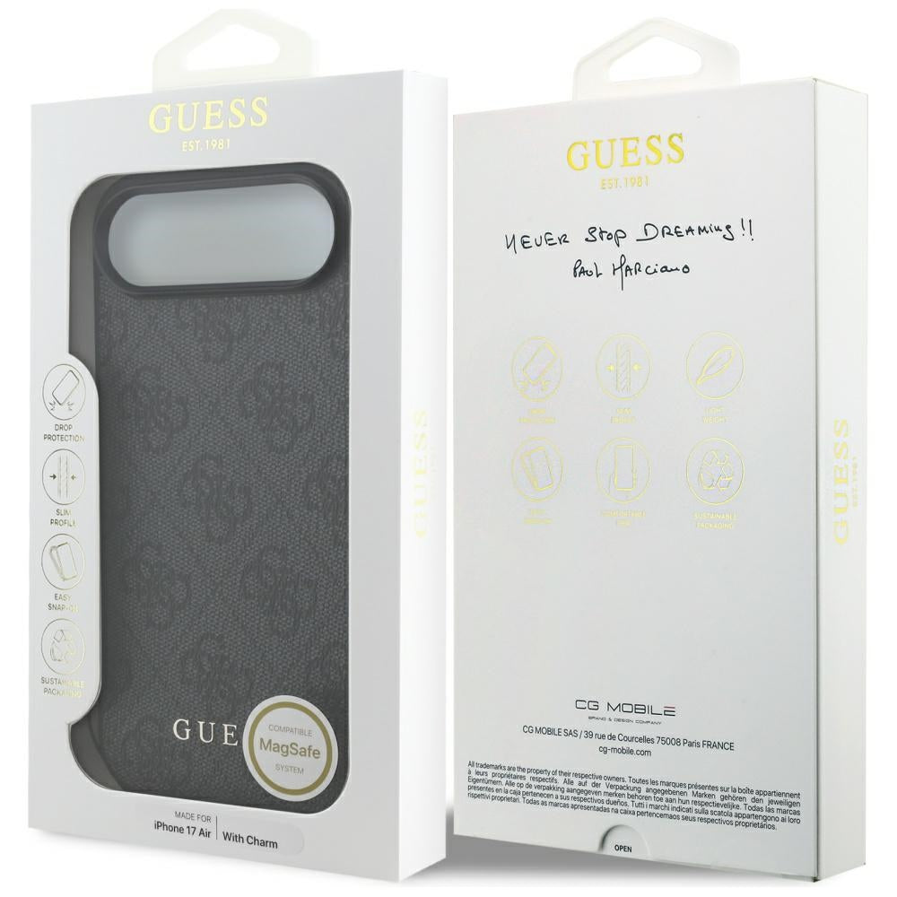 MagSafe Case for Apple iPhone 17 Air, Guess, 4G Charm Cradle, Black