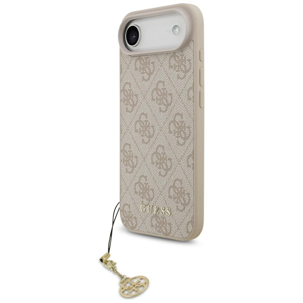 Pouzdro MagSafe pro Apple iPhone 17 Air, Guess, 4G Charm Cradle, Růžové