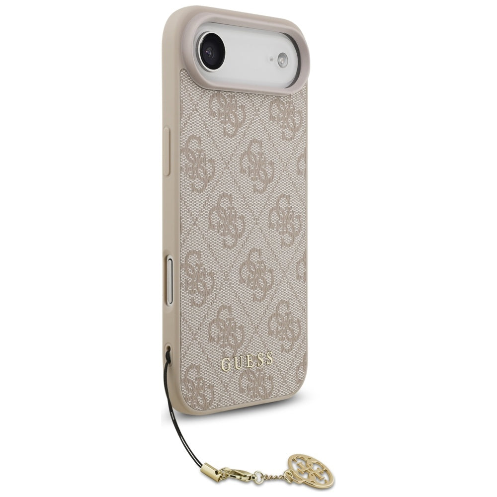 Pouzdro MagSafe pro Apple iPhone 17 Air, Guess, 4G Charm Cradle, Růžové