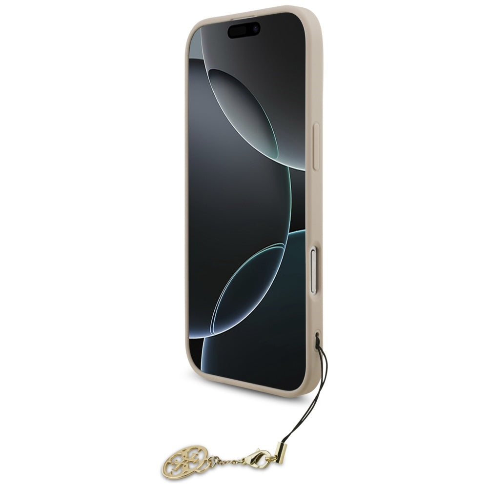 Pouzdro MagSafe pro Apple iPhone 17 Air, Guess, 4G Charm Cradle, Růžové